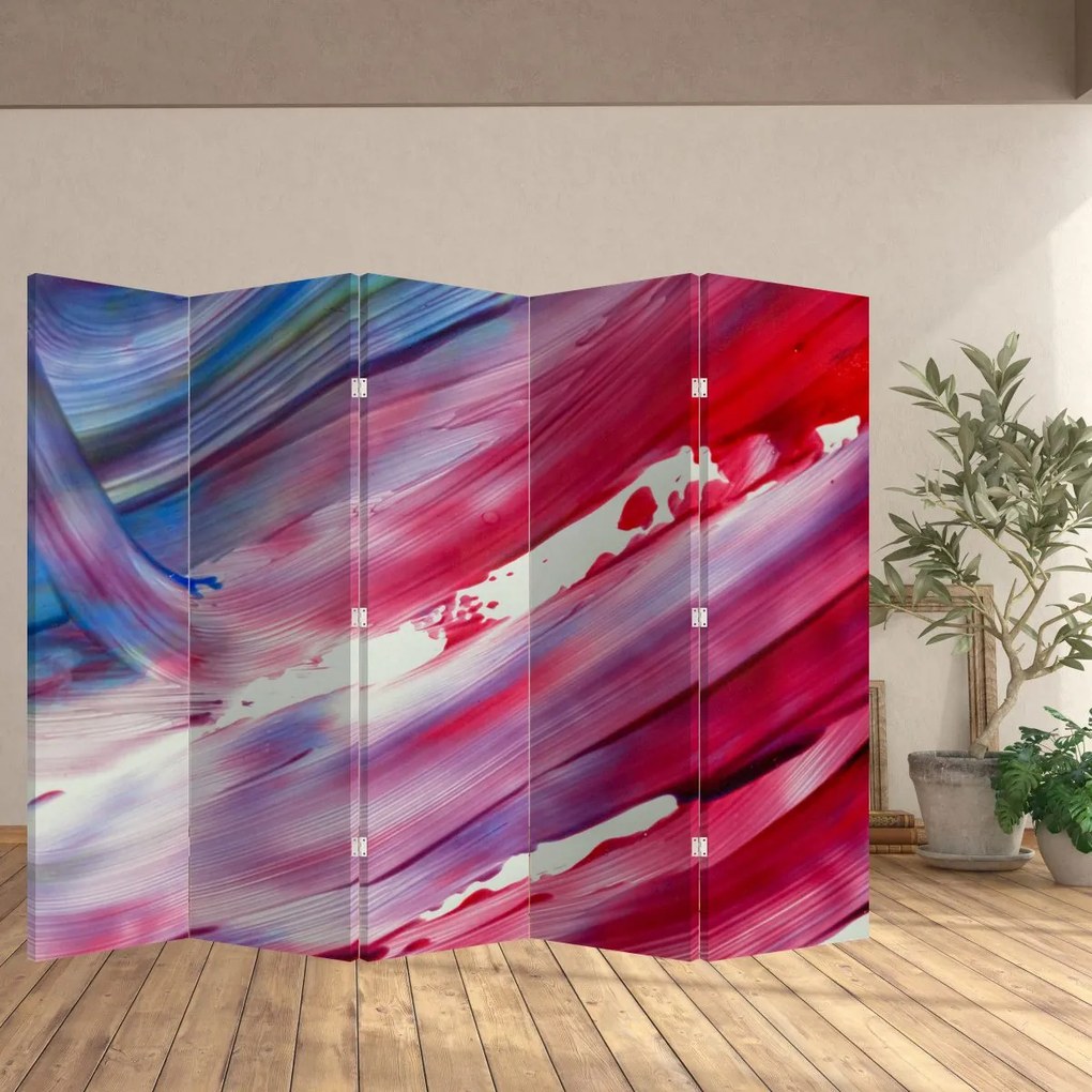 Parawan - Kolory różowy i niebieski (210x170 cm)