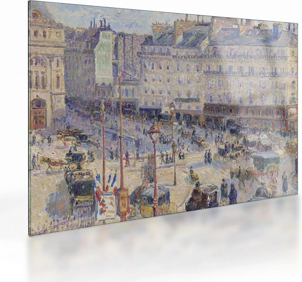 Obraz na szkle - Camille Pissarro, The Place du Havre, reprodukcje (70x50 cm)