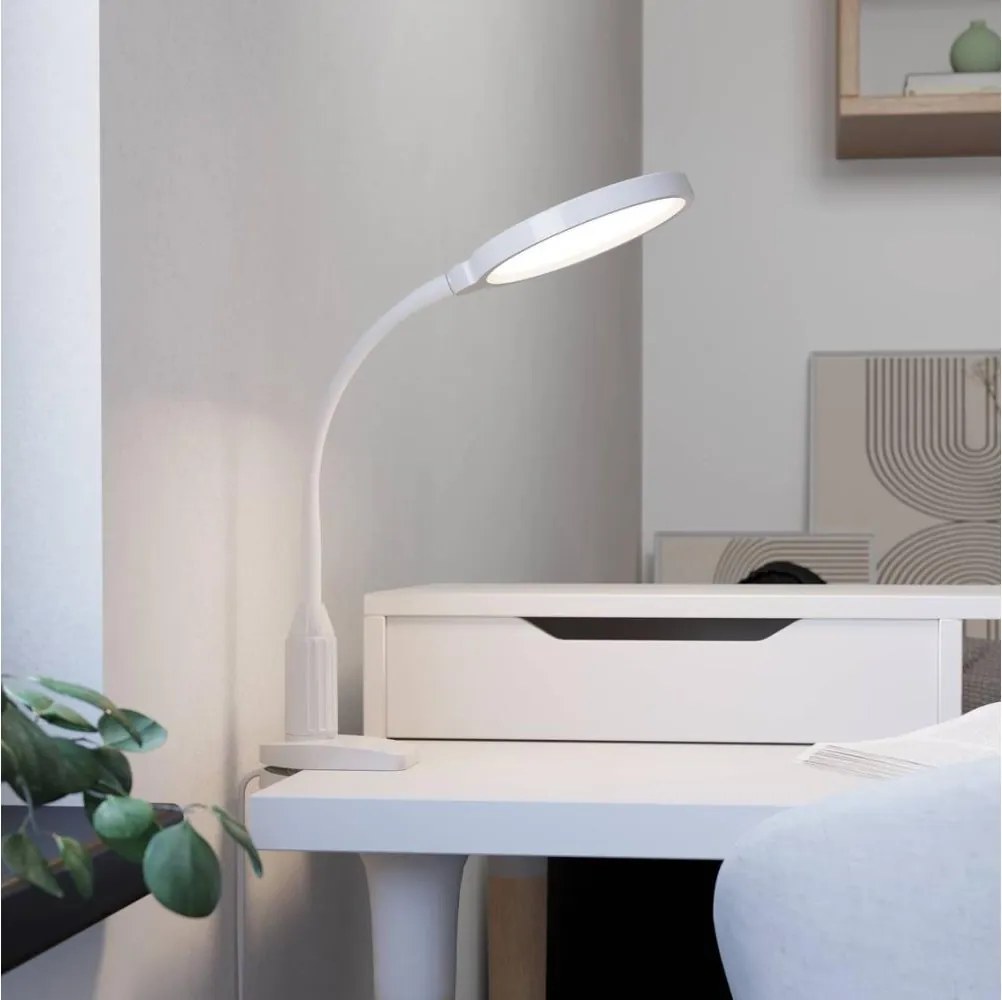 Eglo 902177 - ściemnialna lampa LED z klipsem LAURO LED/5,5W/230V 2700/4000/6500K biała