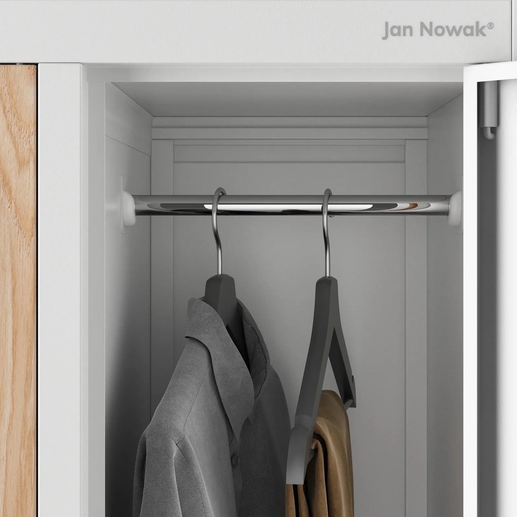 Szafa socjalna 10-drzwiowa Eco Design Bartek 136x45x172 cm biały/dąb sonoma