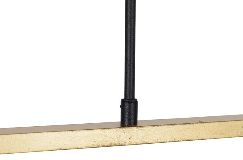 Lampa wisząca czarna ze złotem w komplecie z diodą LED z możliwością ściemniania - Bold Nowoczesny Oswietlenie wewnetrzne