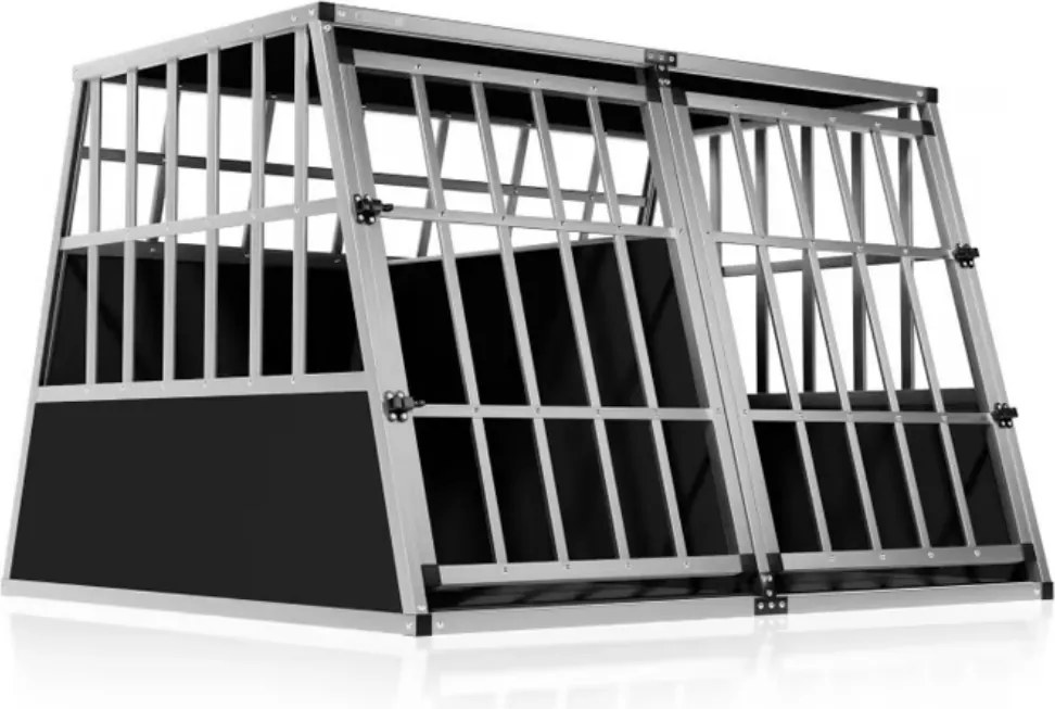 Transporter dla psa BRUNO, 97x90x70cm, srebrna/czarna Cadoca