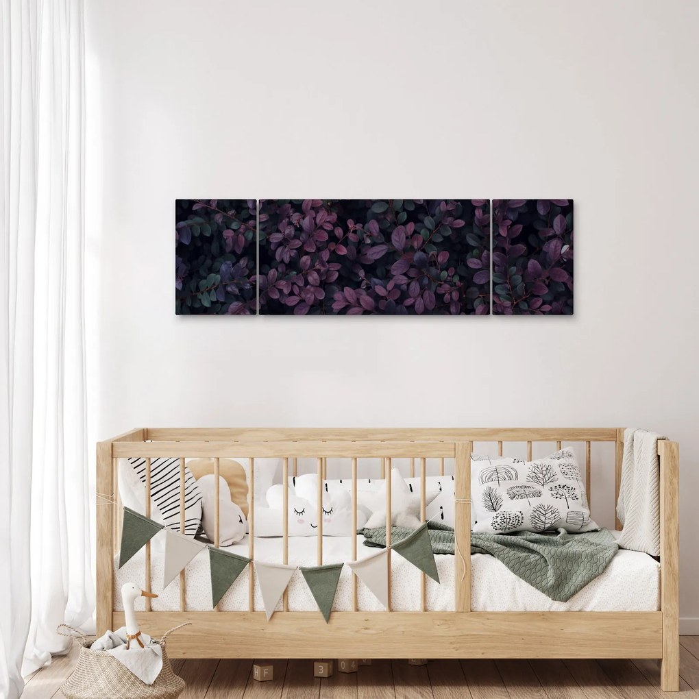 Obraz ciemnoczerwonych liści (170x50 cm)