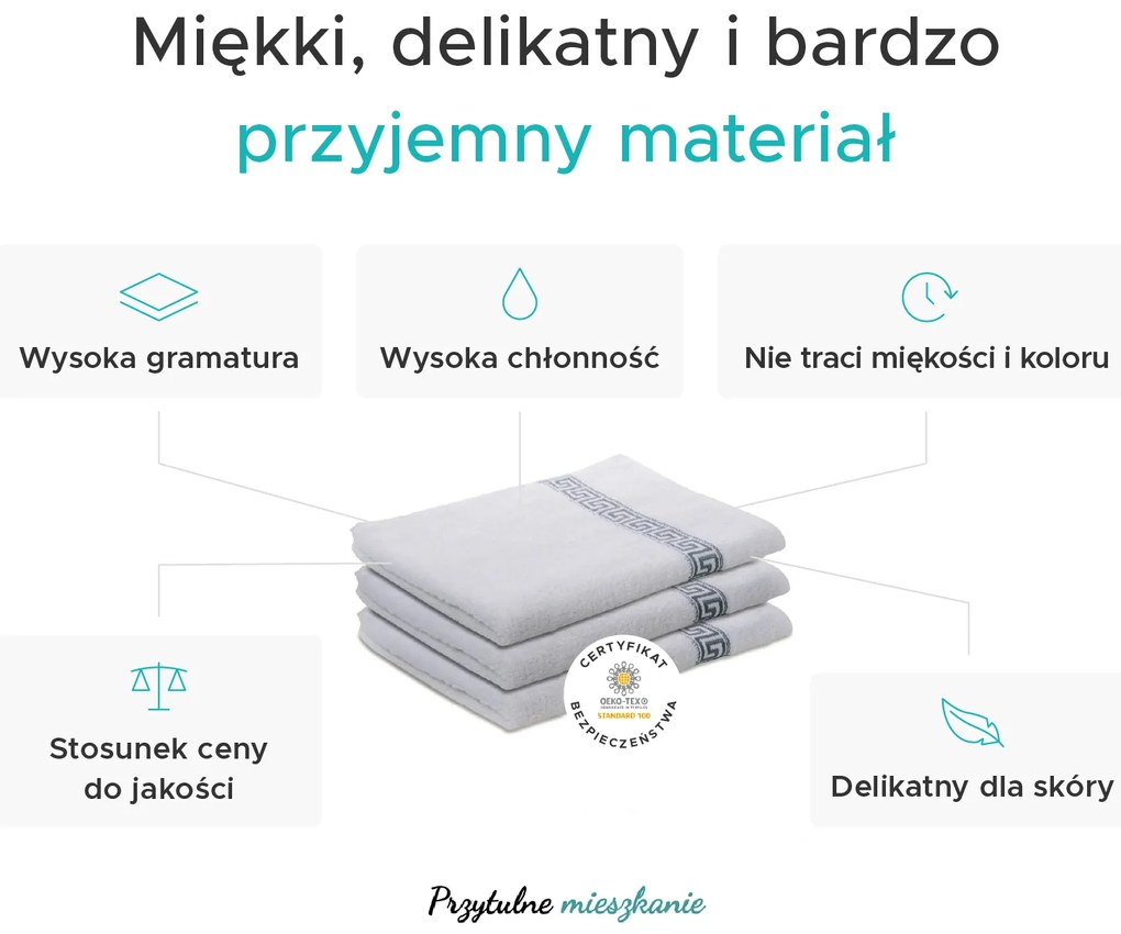 Ręcznik kąpielowy GREEK 70x130 cm ciemnoniebieski, 100% bawełna