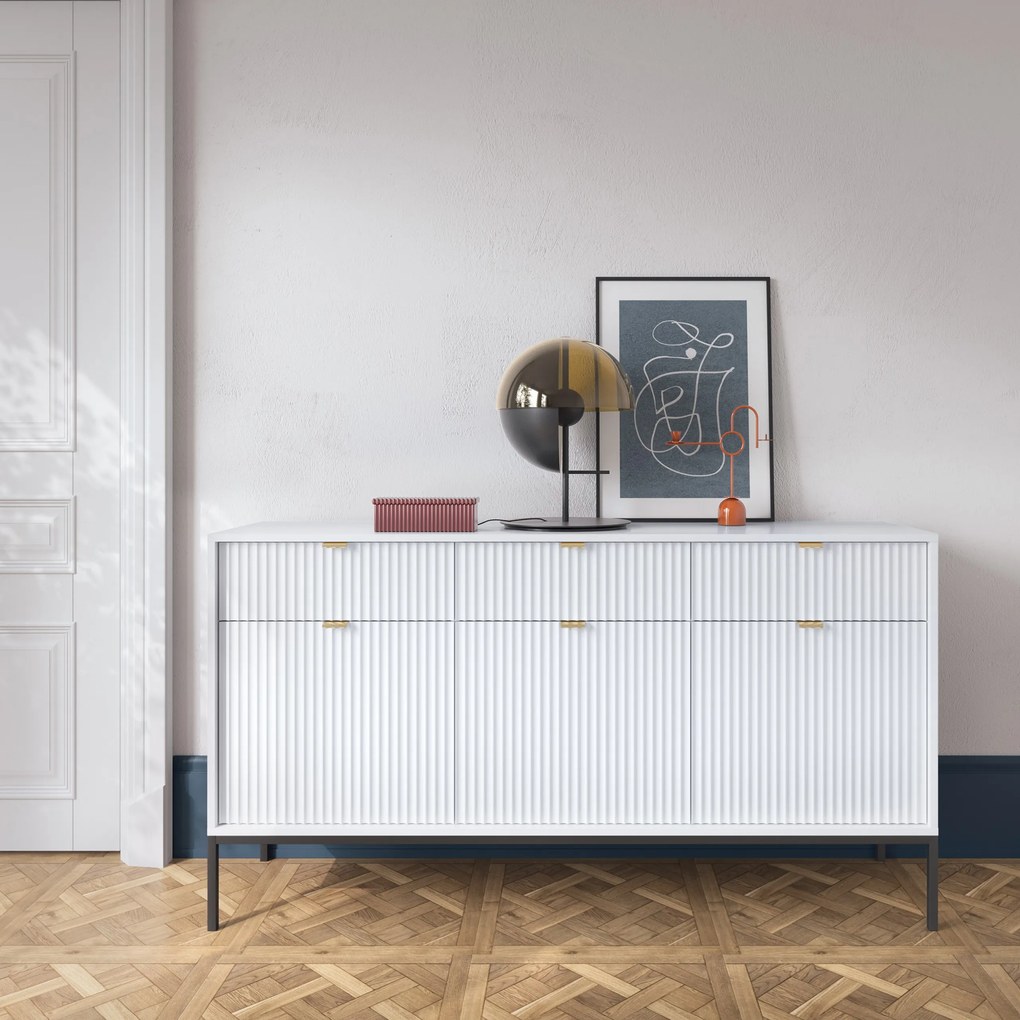 Komoda STELLARE 154 cm do Salonu Sypialni Biały