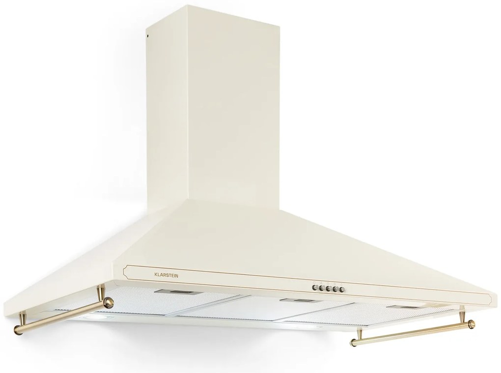 Klarstein Victoria 630m³/h 90cm Okap Retro Krem