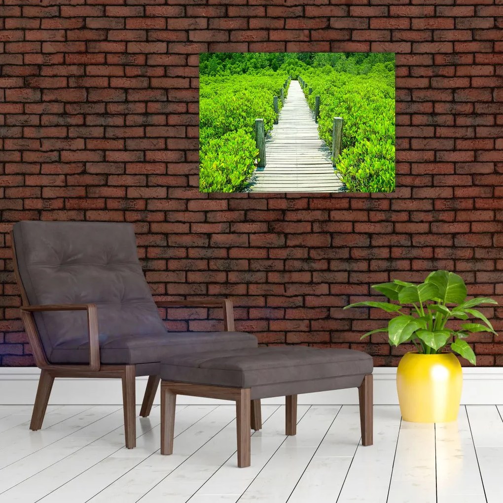 Obraz - drewniany chodnik (70x50 cm)