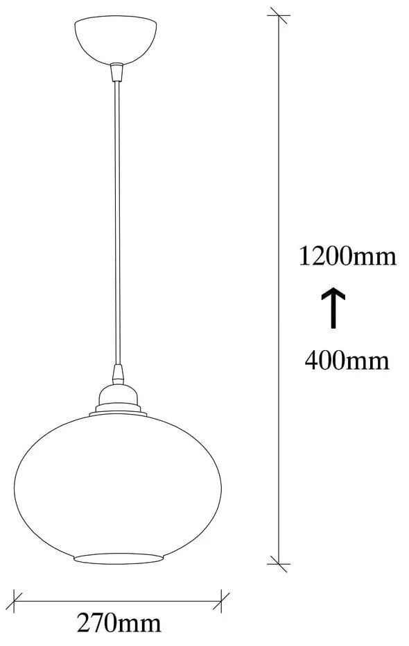 Lampa wisząca ze szklanym kloszem ø 27 cm Smoked – Opviq lights
