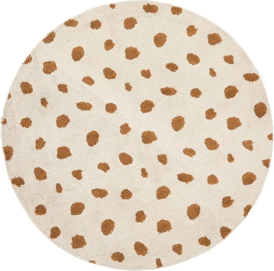 Kremowy bawełniany dywan dziecięcy odpowiedni do prania/tkany ręcznie ø100 cm Tandani – Kave Home