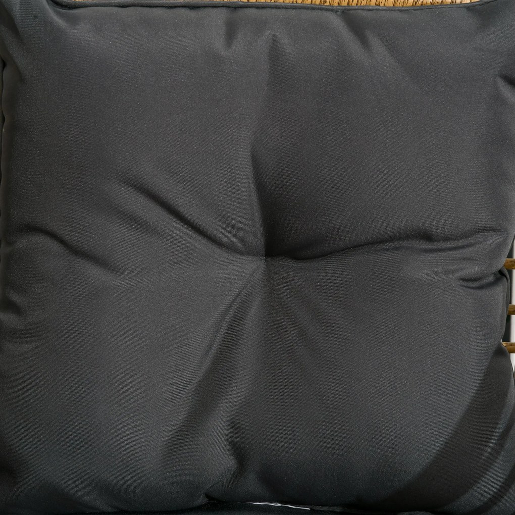 Outsunny Zestaw Bistro 3cz Odporny na Warunki Atmosferyczne Stolik Krzesła Piaskowy Ciemnoszary | Aosom PL