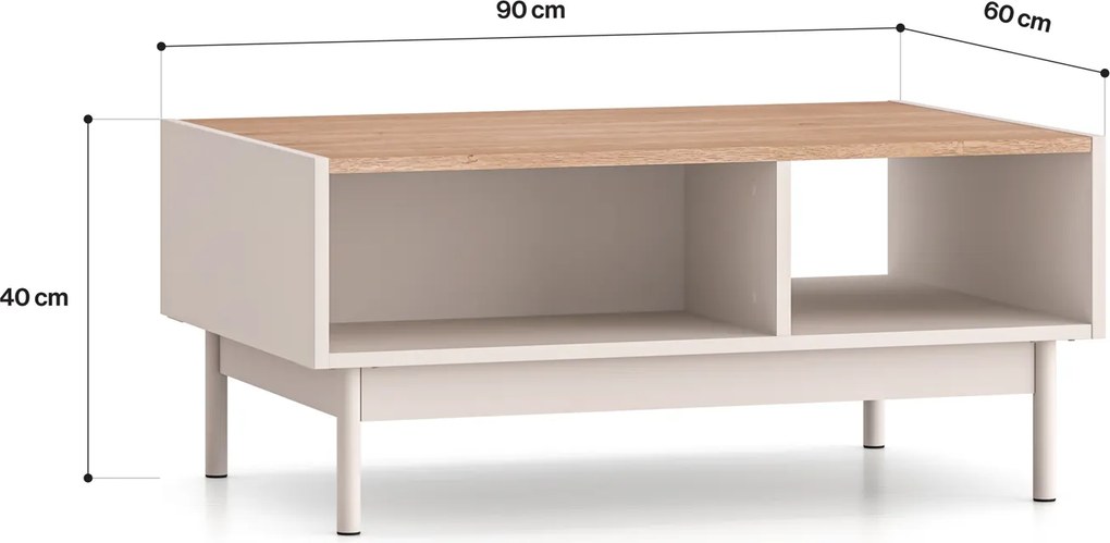 Stolik kawowy 90 x 60 Dunea 09, kaszmir