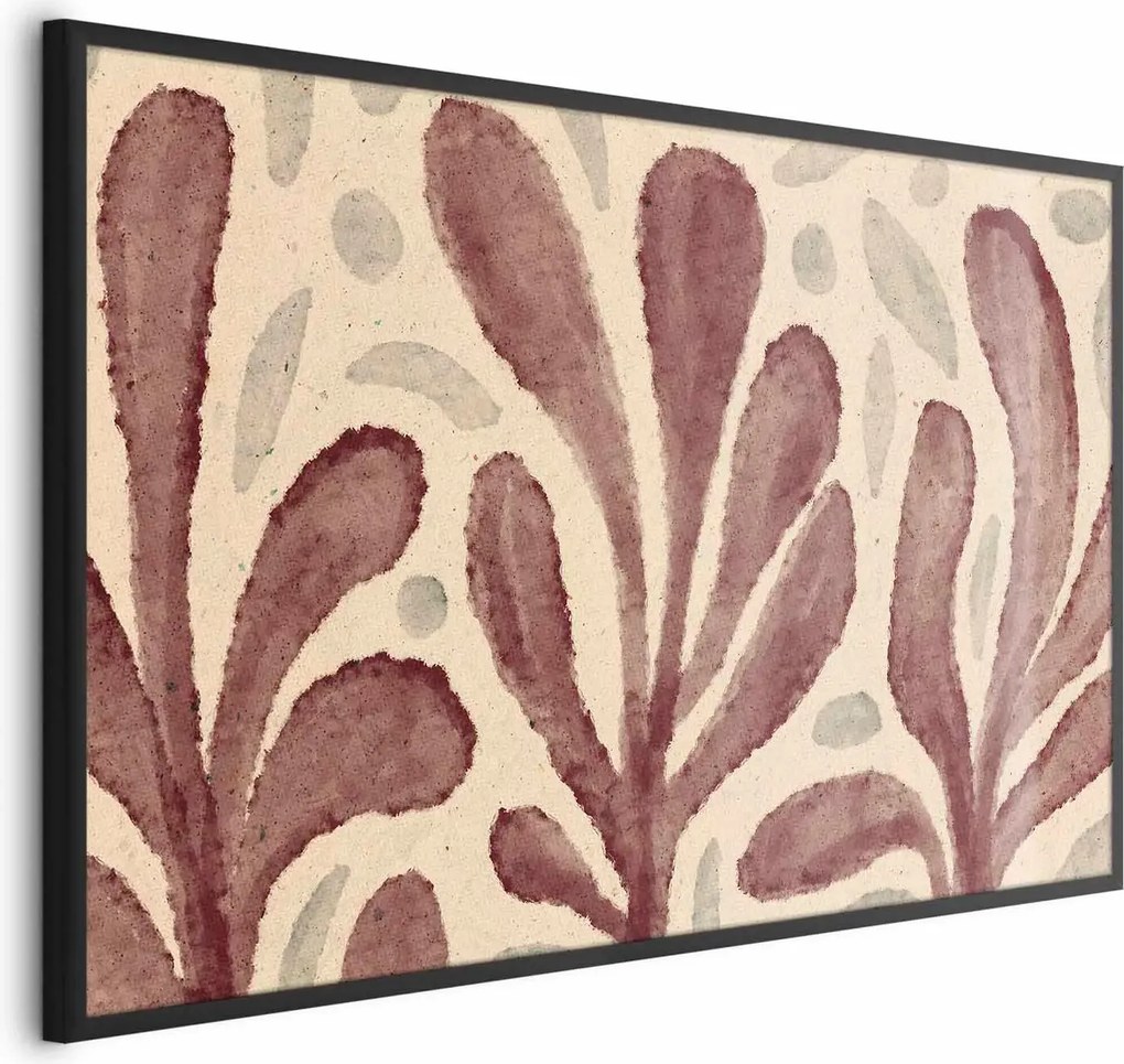 Plakat Liście i plamy 42x29,7 cm z ramą czarną bez marginesu ARTGEIST B