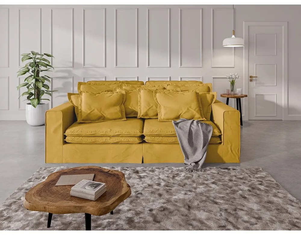 Żółta sofa 236 cm Nora – Ropez