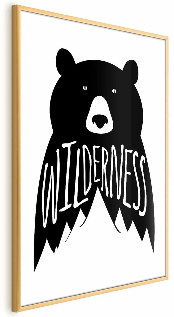 Plakat Wilderness 21x30 cm z ramą złotą bez marginesu ARTGEIST B