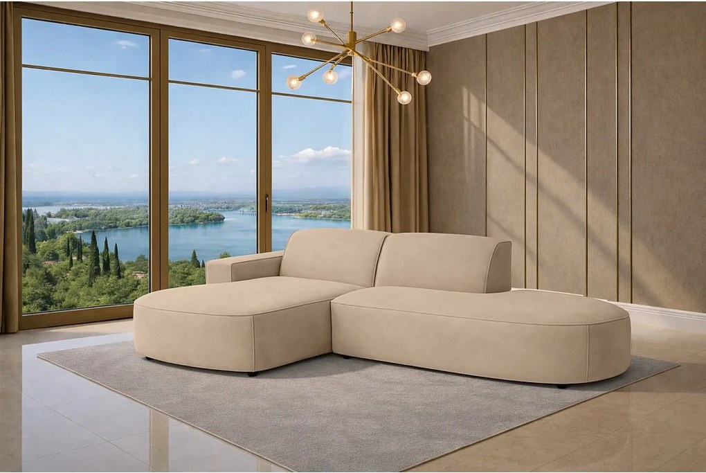 Narożnik Cursal Atelier, tkanina Salvador, Beżowy, Lewy