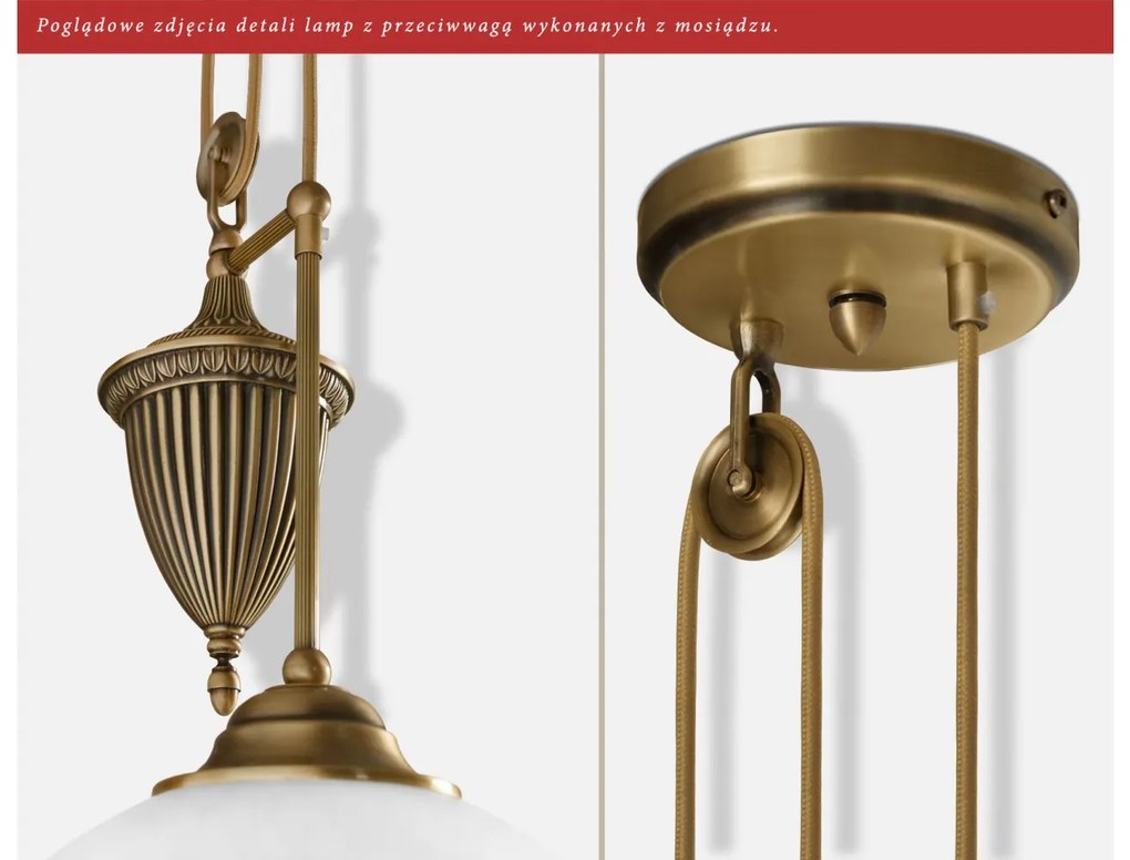 Lampa sufitowa mosiężna H-S1PD