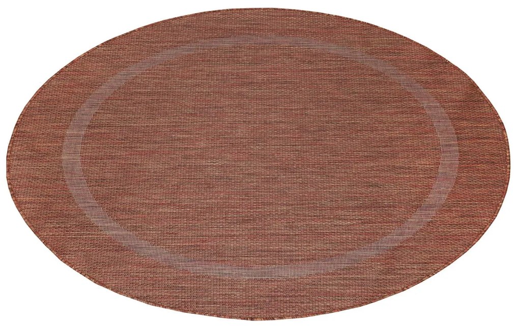 Dywan zewnętrzny Relax ceglany 120 cm x 120 cm koło