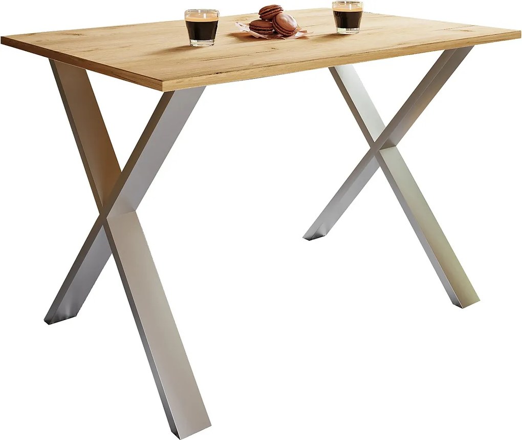 Stół do jadalni z drewna Premium Xona X White