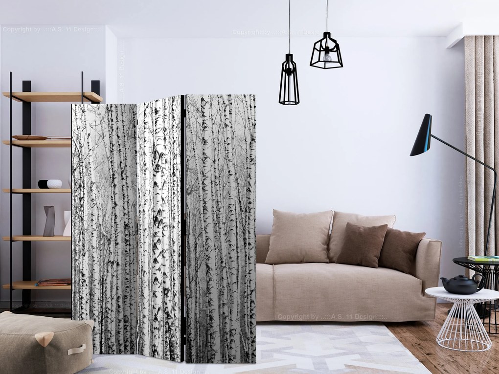 Parawan dwustronny Pejzaże 135x172 cm 3-częściowy czarny ARTGEIST B