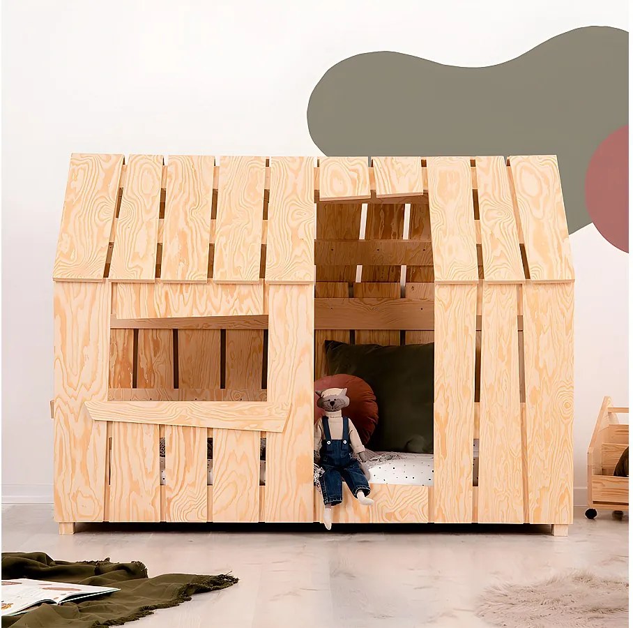 Łóżko dziecięce domek MAT 70x140 sosna