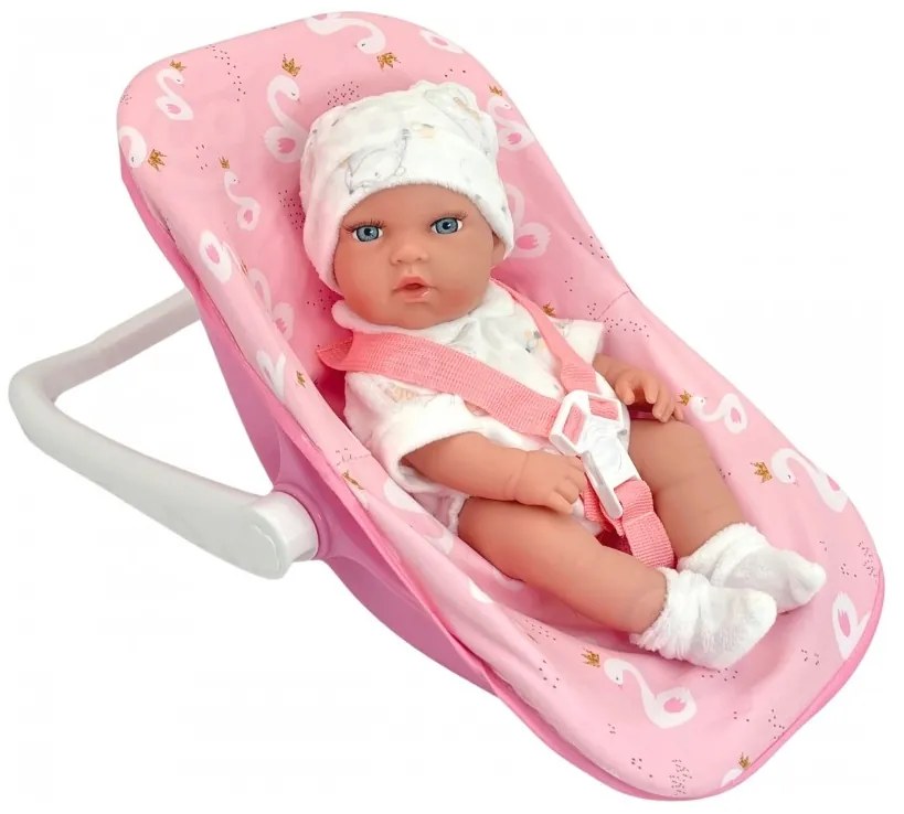 Woopie royal zestaw lalka bobas 30,5 cm + nosidełko różowe
