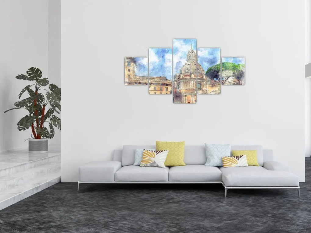 Obraz - Kościół Santa Maria di Loreto, Rzym, Włochy (125x70 cm)