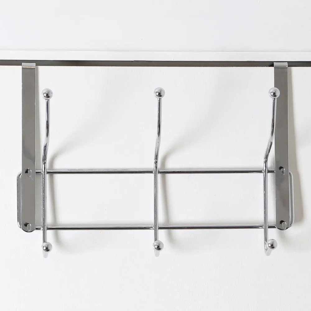 Metalowy wieszak na drzwi w kolorze srebra 11 cm Chrome – Premier Housewares