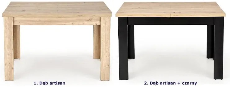 Prostokątny rozkładany stół dąb artisan Rarad
