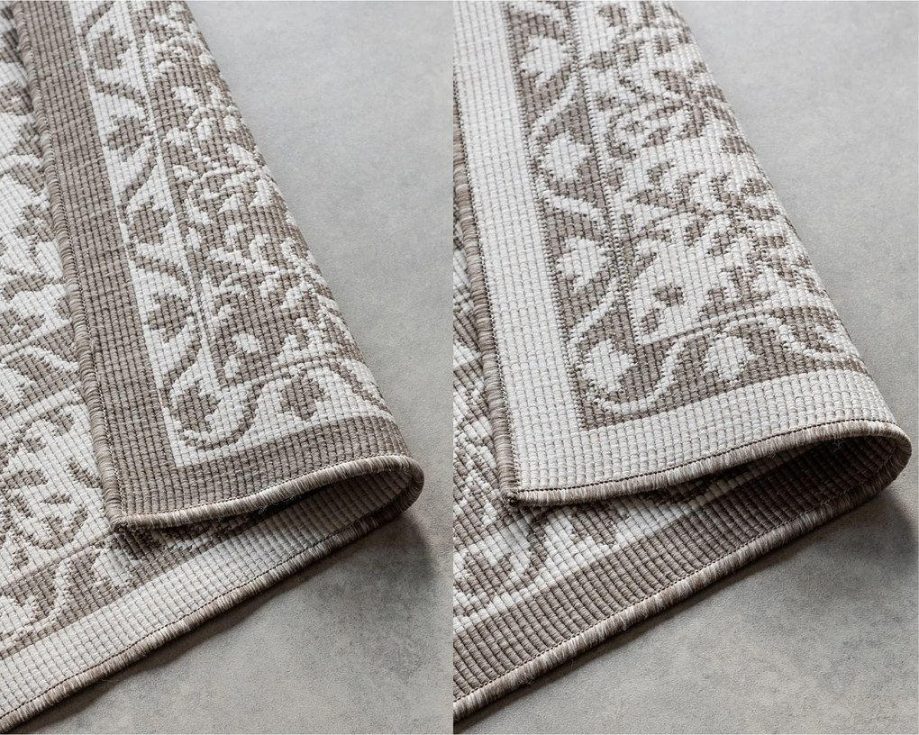 Dywan dwustronny zewnętrzny Gemini Alladyn brązowo-kremowy 80 cm x 150 cm