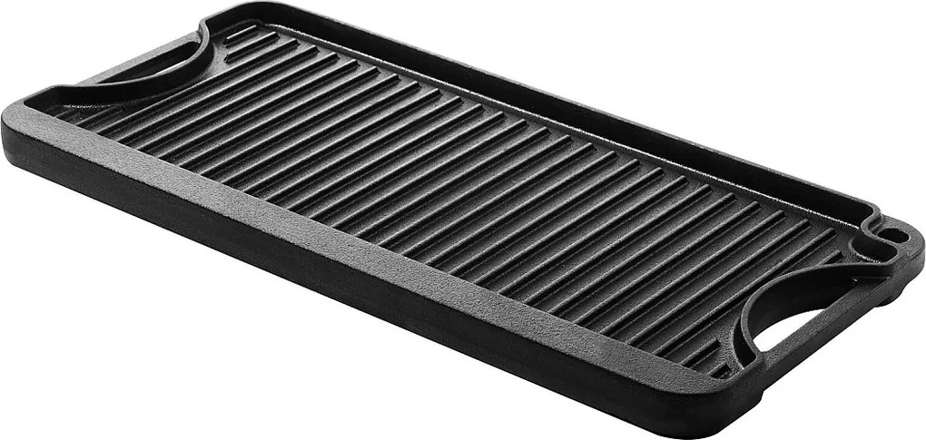 Płyta Grillowa, SucceBuy Reversible Cast Iron Griddle, Wstępnie Sezonowana, 492 × 218 mm