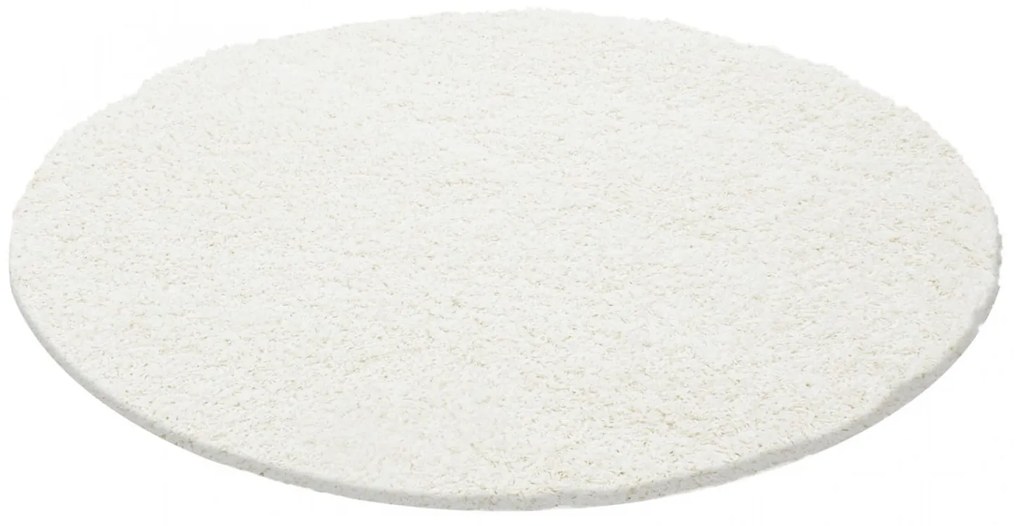 Dywan shaggy kremowy 160 cm x 160 cm koło