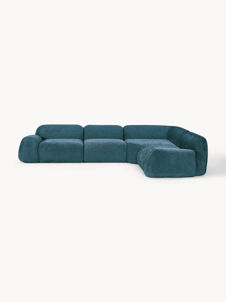 Narożna sofa modułowa Teddy-Bouclé Wolke (4-osobowa)