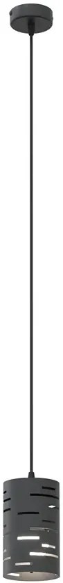 Czarna nowoczesna lampa wisząca z tubą - 4X D145 N4-E24