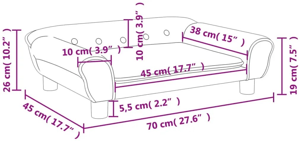 Szara minimalistyczna sofa dla dzieci - Pergio