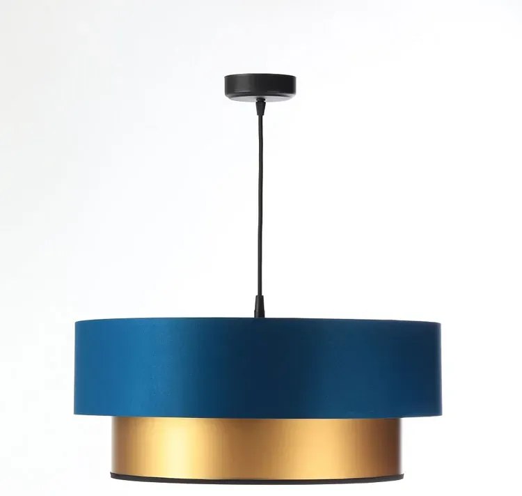 Złoto-granatowa lampa wisząca w stylu glamour - S416 L8-H58