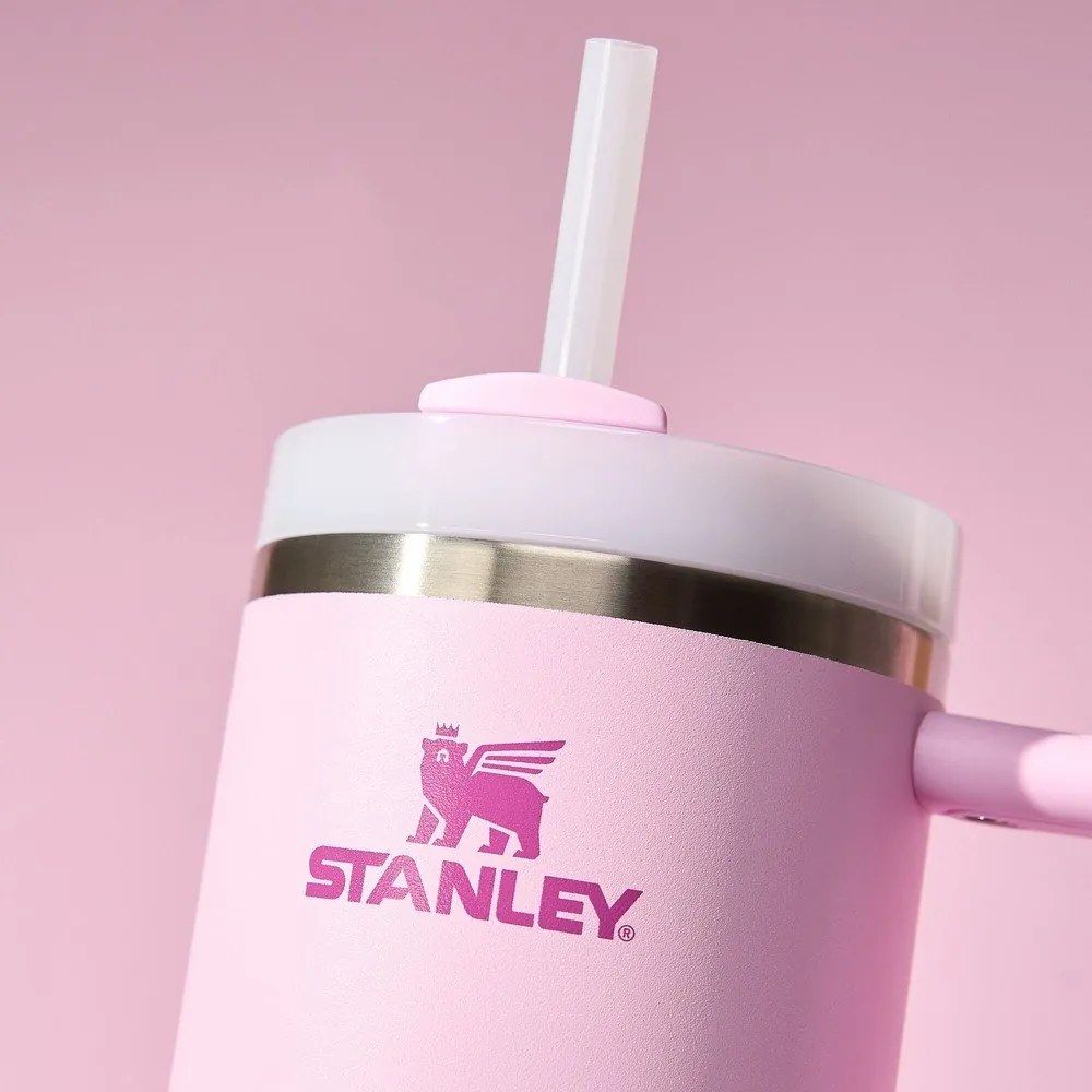 Różowy termos ze słomką ze stali nierdzewnej 1,18 l Quencher H2.0 FlowState Tumbler Cherry Blossom – Stanley