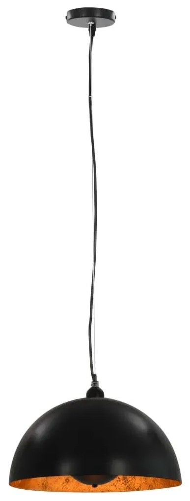 Czarno-złote półokrągłe lampy wiszące 2 sztuki - EX104 E5-P38