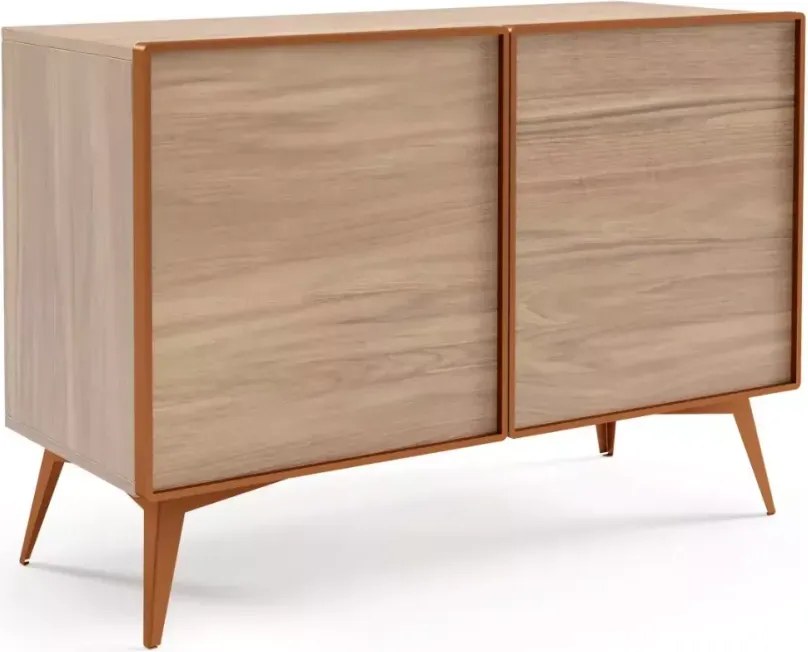 Komoda Mavel 110 cm – nowoczesna komoda do salonu, metalowe nogi, płyta laminowana