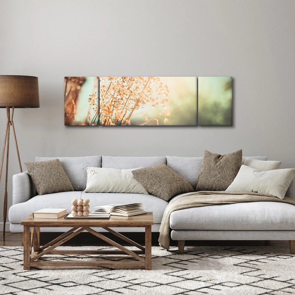 Obraz - Rośliny po deszczu (170x50 cm)