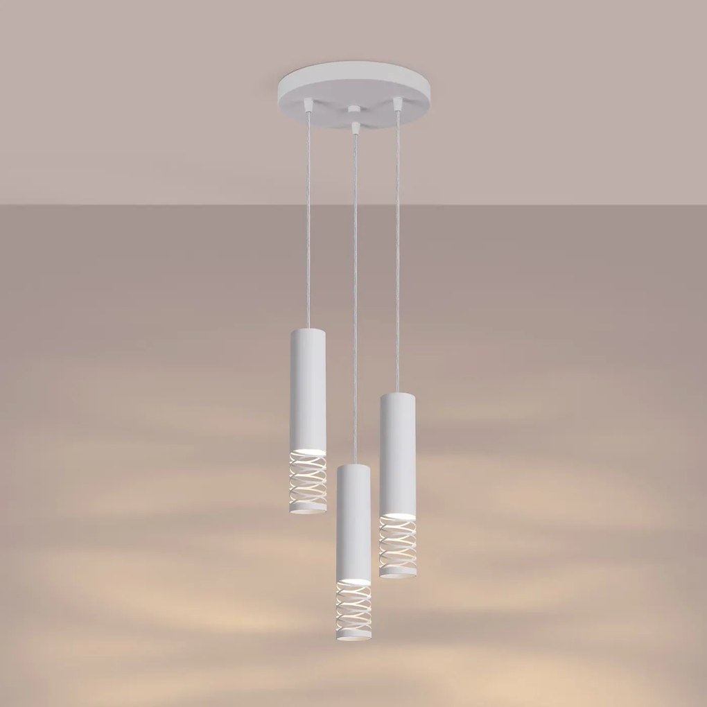 Lampa wisząca LAMI 3P biała SOLLUX LIGHTING