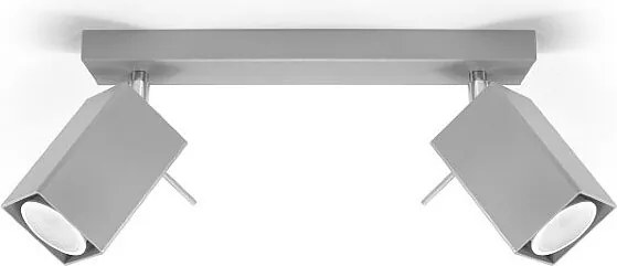 Plafony nowoczesny Briow, stal - 2 źródło światła 4000K - L.30 x H.16 cm - szary