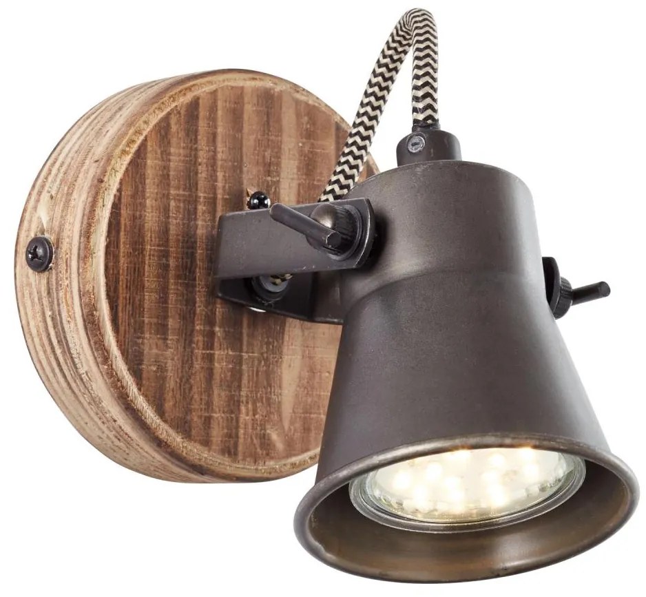 Brilliant - Kinkiet punktowy SEED 1xGU10/5W/230V czarny/brązowy