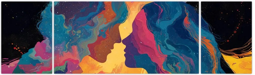 Obraz - Kosmiczna miłość (170x50 cm)