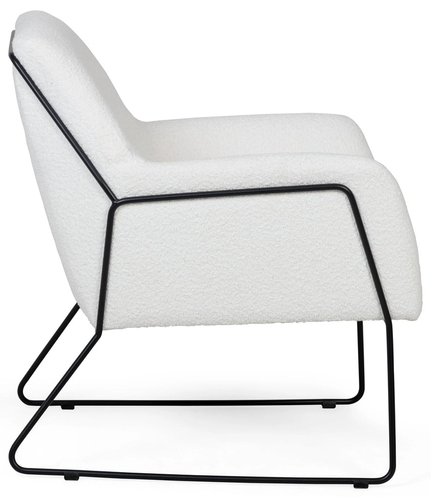 Biały designerski fotel MILAN