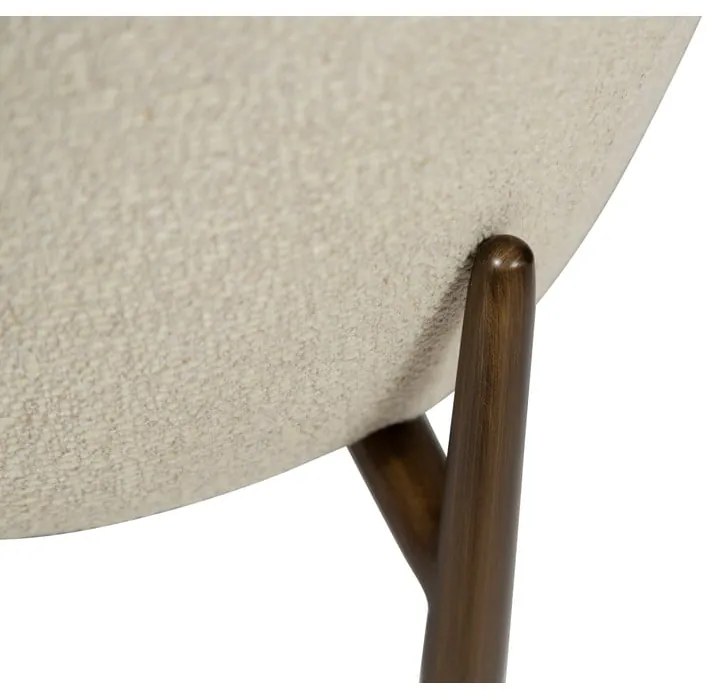 Kremowy fotel z materiału bouclé Glam – DAN-FORM Denmark