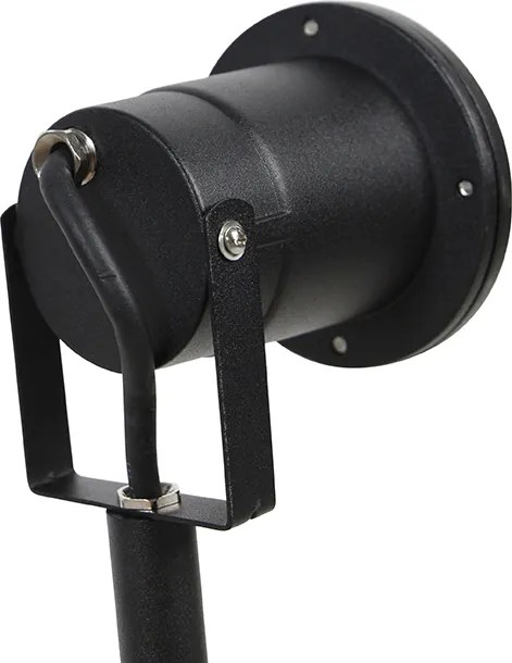 Klosz na szpikulec czarny regulowany IP44 w komplecie z kablem i wtyczką - Basic