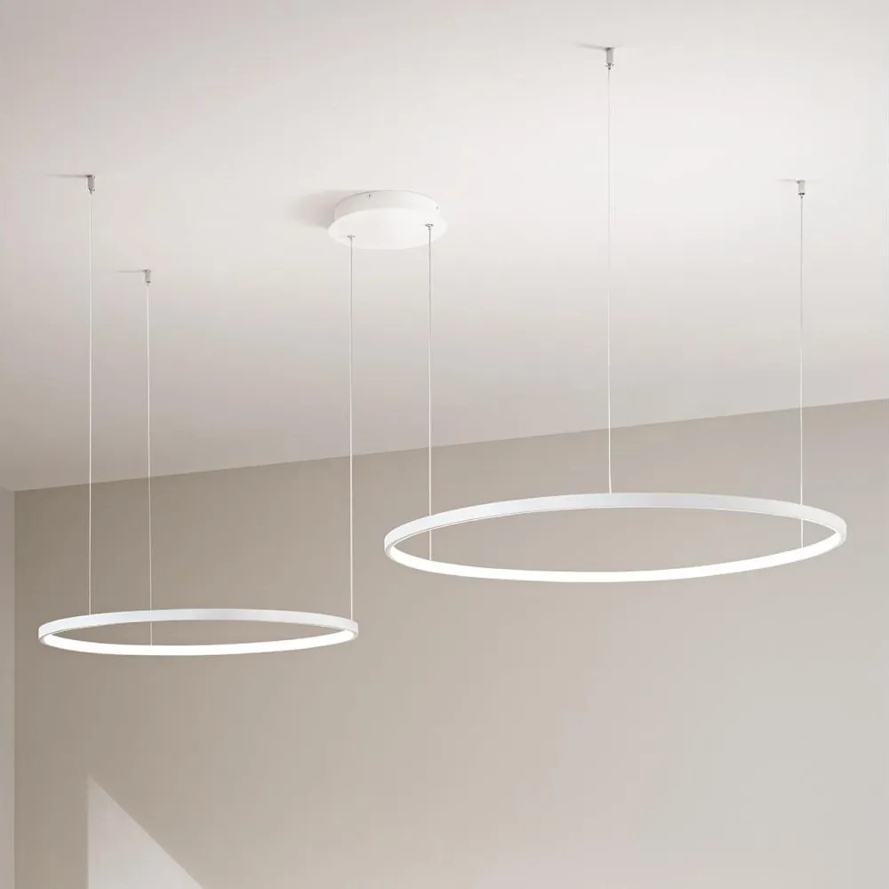 Ondaluce - ściemnialny żyrandol LED na lince SOEL LED/28W/230V + LED/38W biały