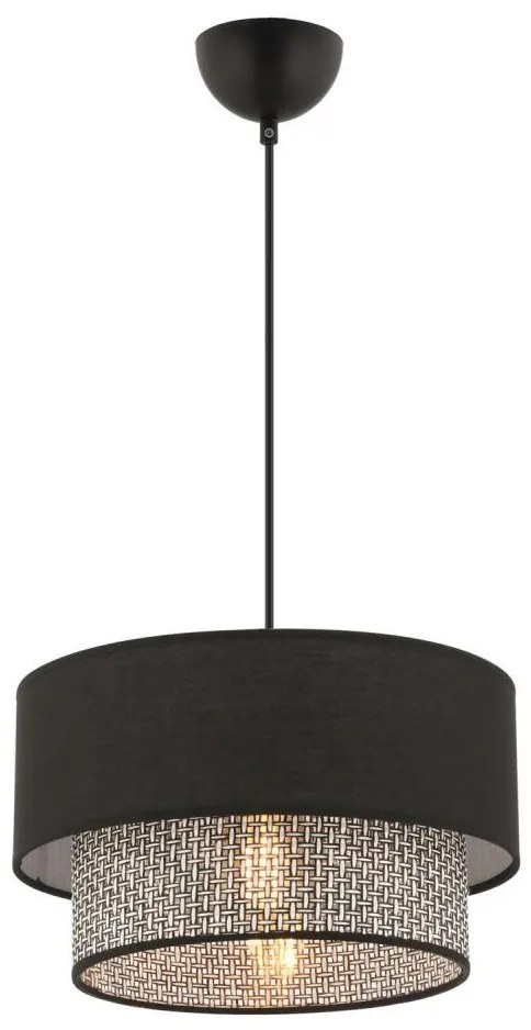 Lampa wisząca na lince ECHO 1xE27/60W/230V czarna/szara