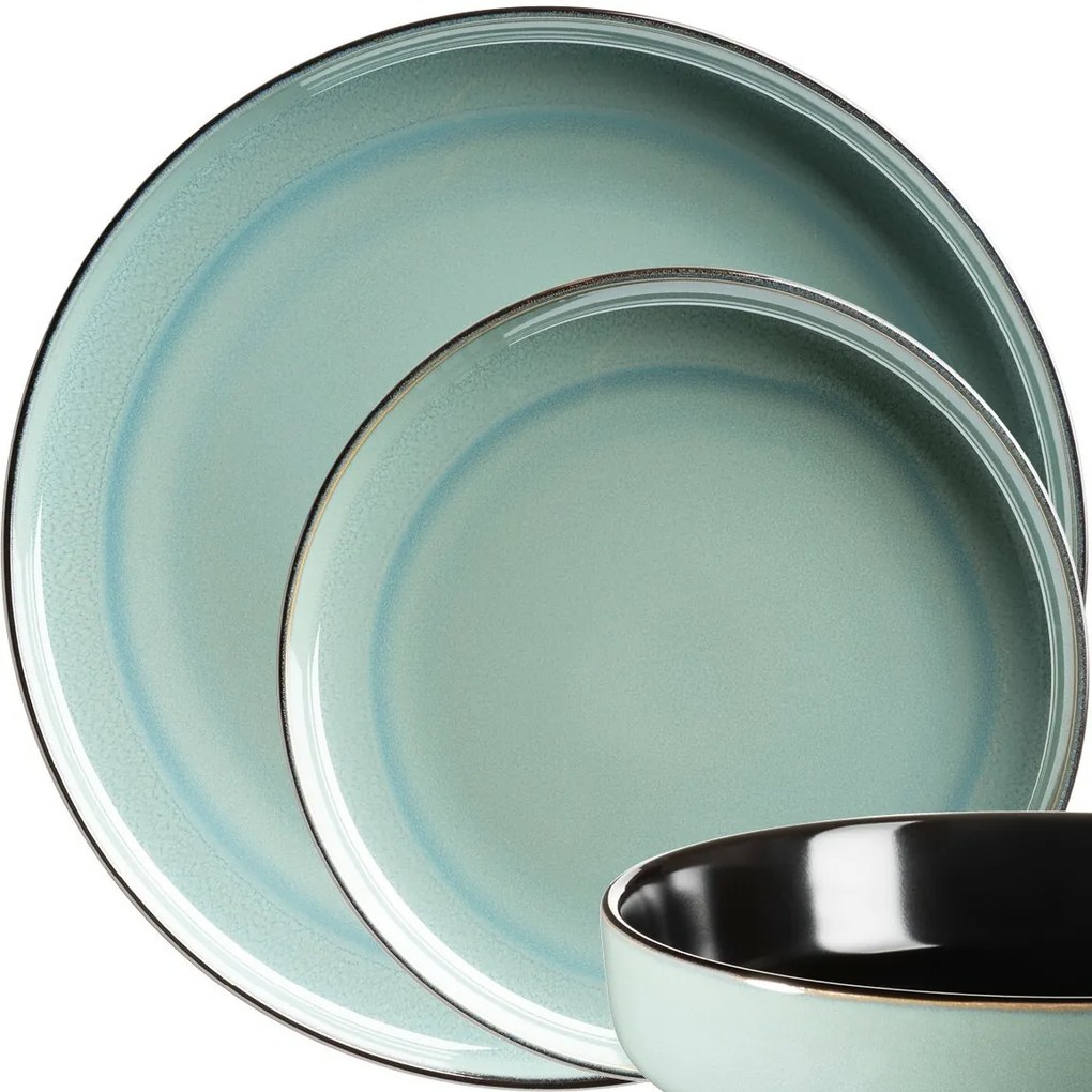 Mäser 10-częściowy zestaw jadalny ALENIA, zielony