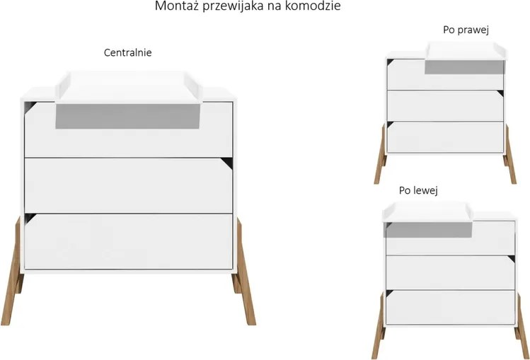 Komoda dla dziecka z 3 szufladami Lotta